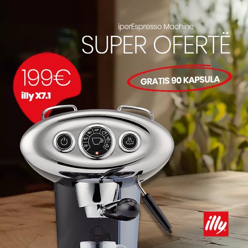 Aparat illy X7.1 i ZI me kapsula (2 Classico + 1 Intenso + 1 Lungo + 1 Decaffeinato)