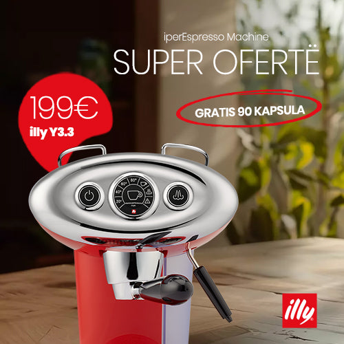 Aparat illy X7.1 i Kuq me kapsula (2 Classico + 1 Intenso + 1 Lungo + 1 Decaffeinato)