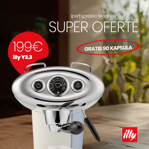 Aparat illy X7.1 i Bardh me kapsula (2 Classico + 1 Intenso + 1 Lungo + 1 Decaffeinato)