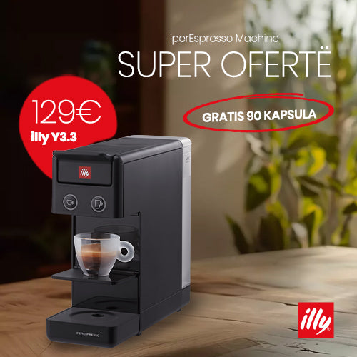 Aparat illy Y3.3 i Zi me kapsula (2 Classico + 1 Intenso + 1 Lungo + 1 Decaffeinato)