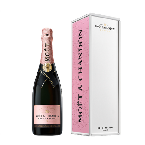 Shampanjë Moët & Chandon Rosé Impérial 2023 0.75L, 12%  (Kuti Dhuratë)