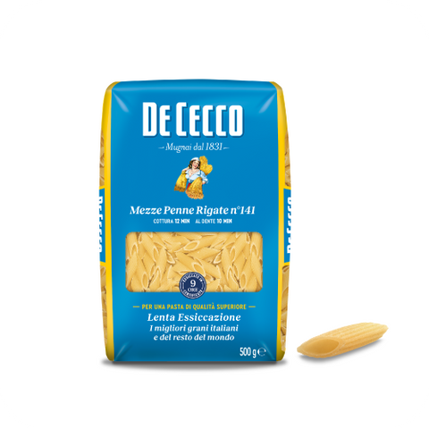 De Cecco Makarona Mezze Penne Rigate no. 141, Paketim 500Gr