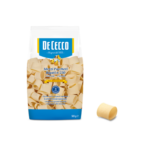 De Cecco Makarona Mezzi Paccheri Rigati no. 230, Paketim 500Gr