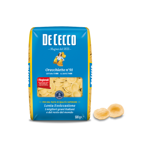 De Cecco Makarona Orecchiette no. 91, Paketim 500Gr