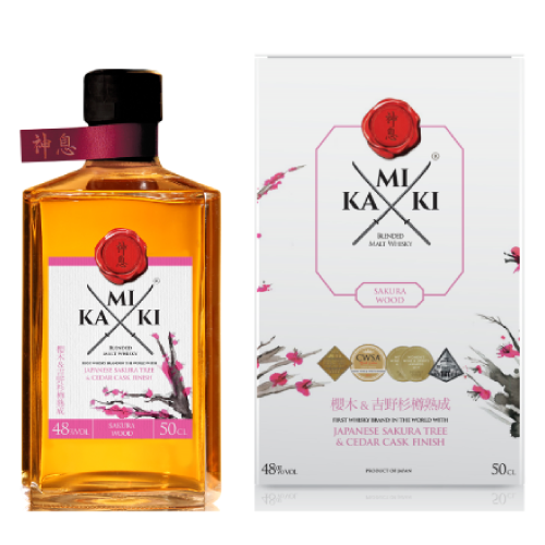 Kamiki Sakura Wood Whisky Gift Box 0.5L 48%