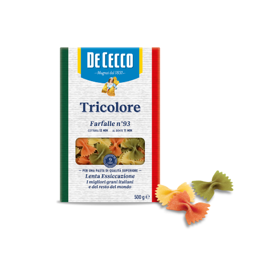 De Cecco Pasta Farfalle Tricolor Paketim 500Gr