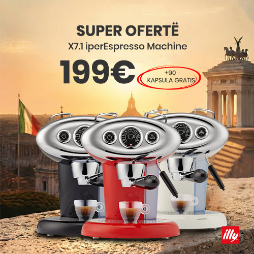 Aparat illy X7.1 i ZI me kapsula (2 Classico + 1 Intenso + 1 Lungo + 1 Decaffeinato)