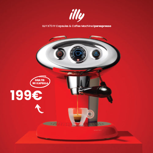 illy X7.1 Iperespresso Capsules Coffee Machine Red (2 Classico + 1 Intenso + 1 Lungo + 1 Decaffeinato)